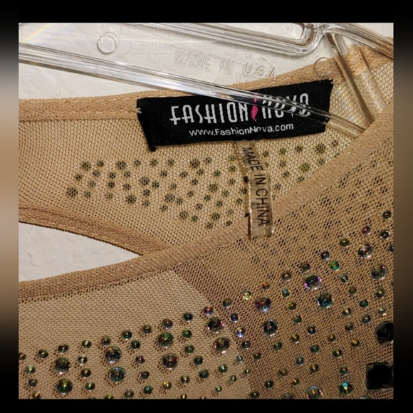 Fashion Nova "Studs & Stones Midi Dress" (1X) - Picture 12 of 16